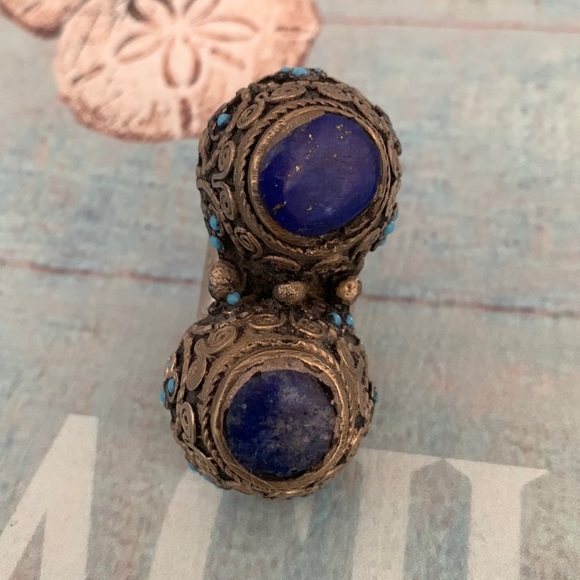 Vintage Himalayan Tibetan ring 7 preowned - Picture 3 of 12